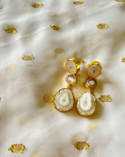 Ivory Drop Statement Earrings