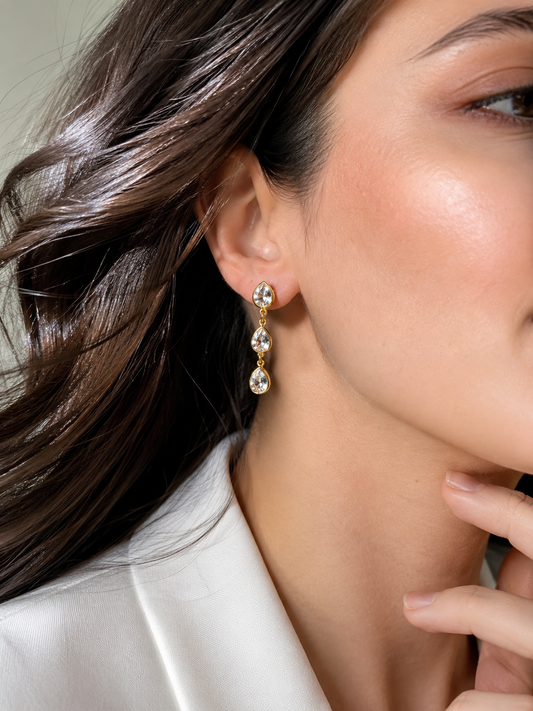 Tisca drops of Bling Earrings