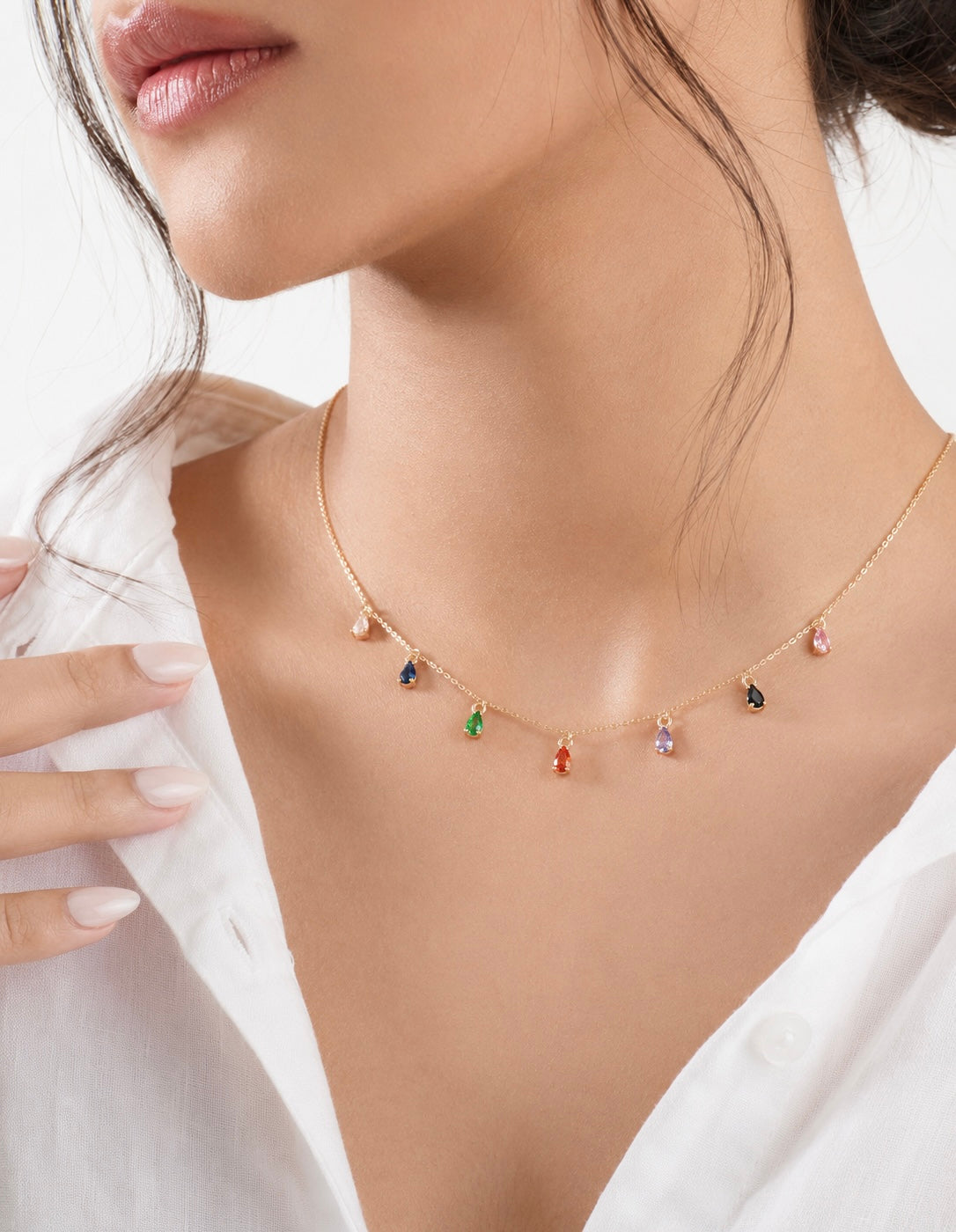 Navya Drops of Bling Necklace