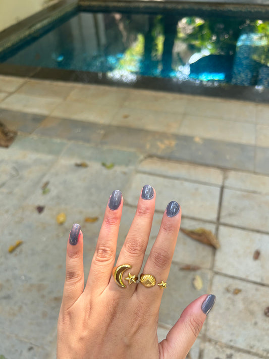 Shell N Star Ring