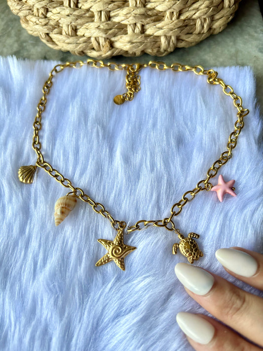 Sepia Charms Necklace