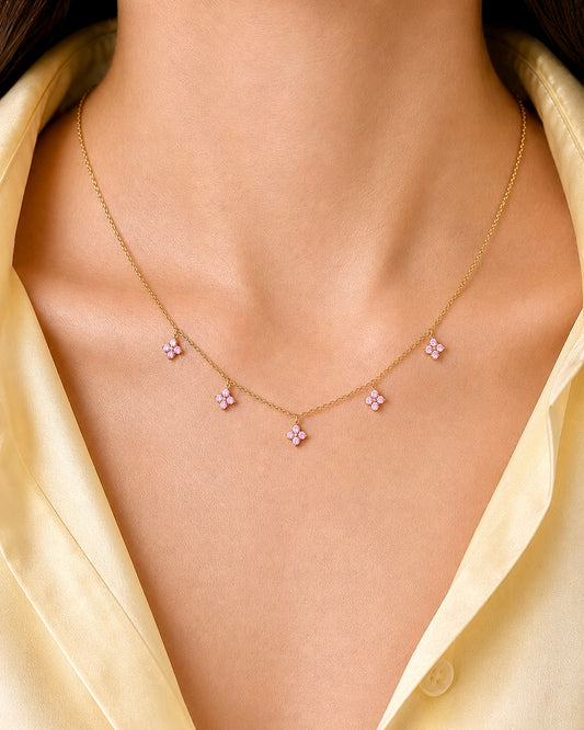 Alaya Pink Blossom Necklace