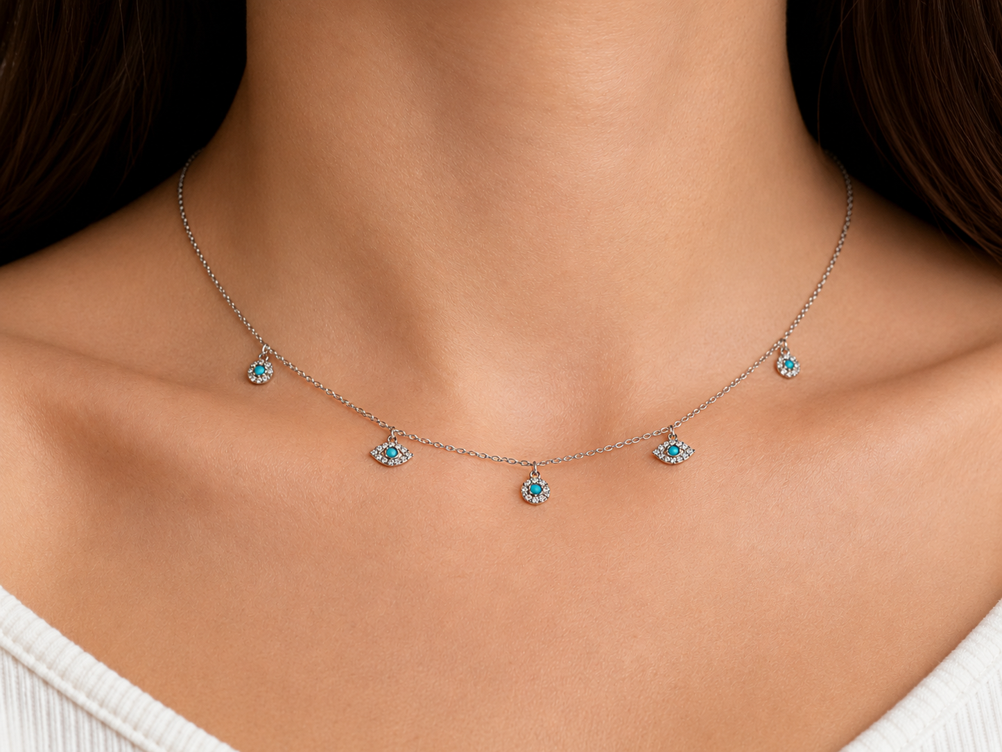 Evil Eye Turquoise Necklace