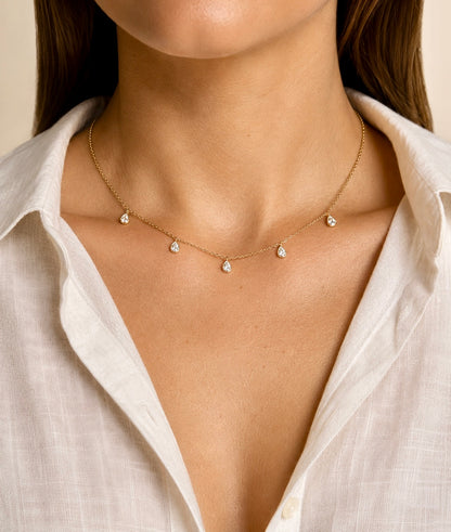 Tisca Drops of Bling Necklace