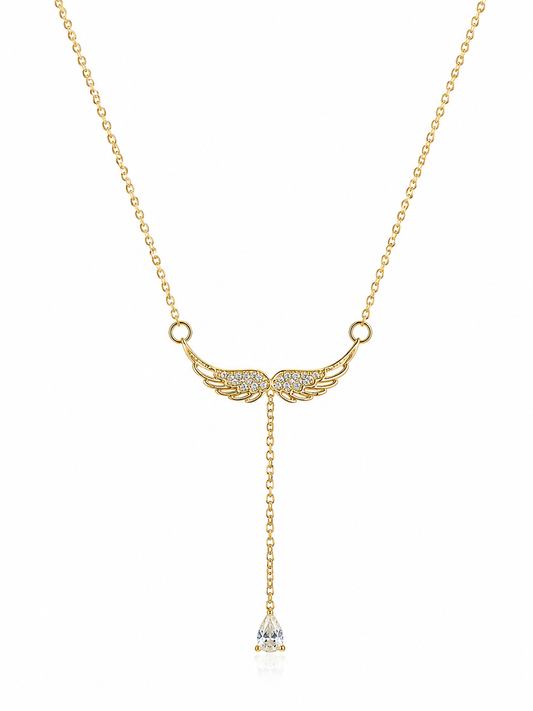 Angels wings Luck Zircon Necklace