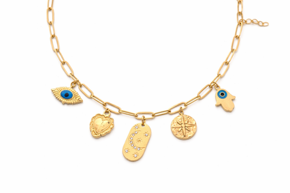 Evil Eye Faith Charms Necklace