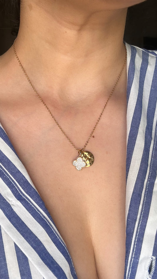 Clover N Moon Necklace