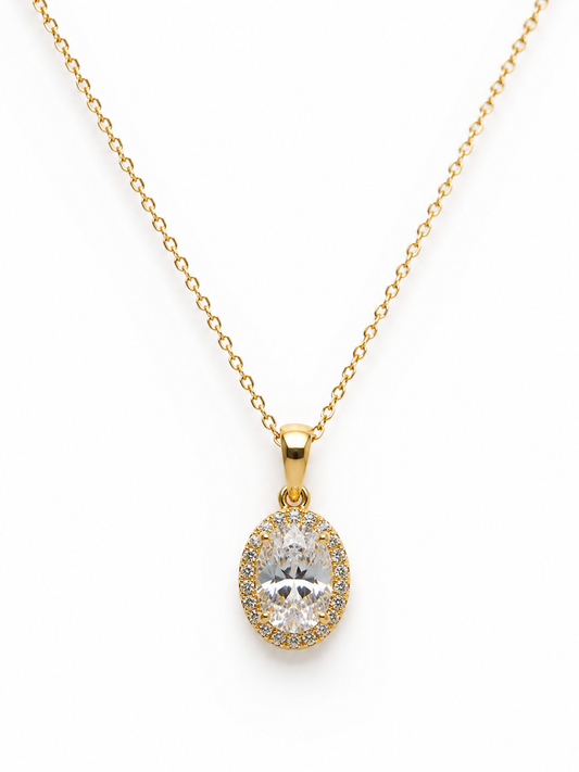 Ela Solitaire Necklace