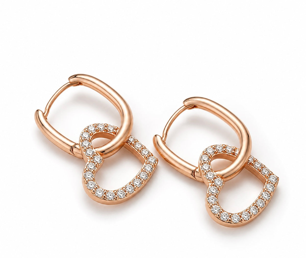 Floating zircon Hearts