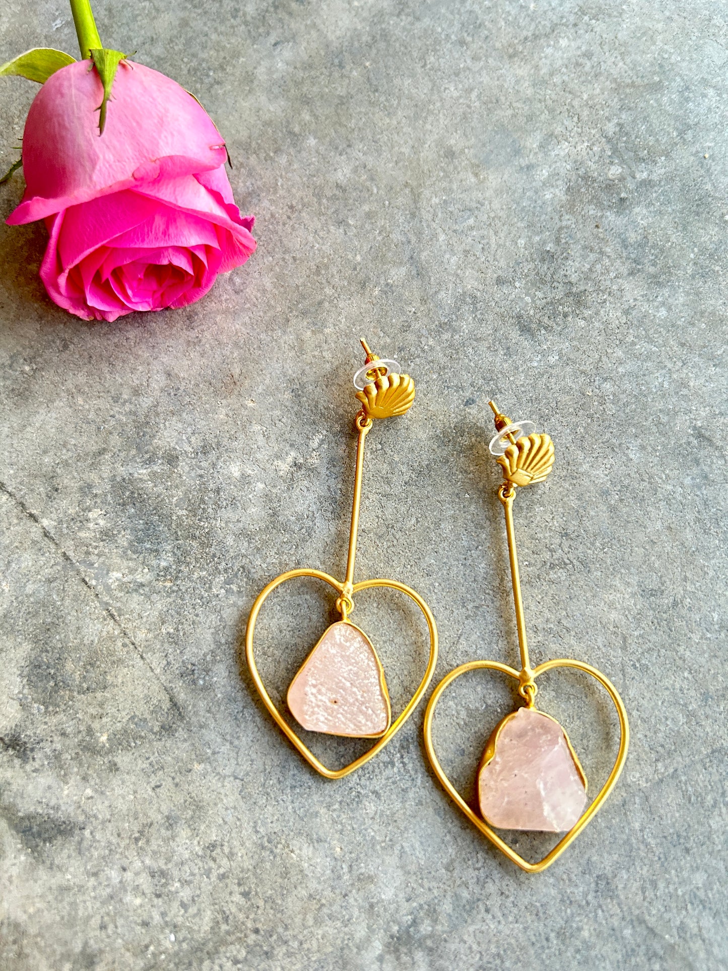 Rose Quartz Heart Beat Drops