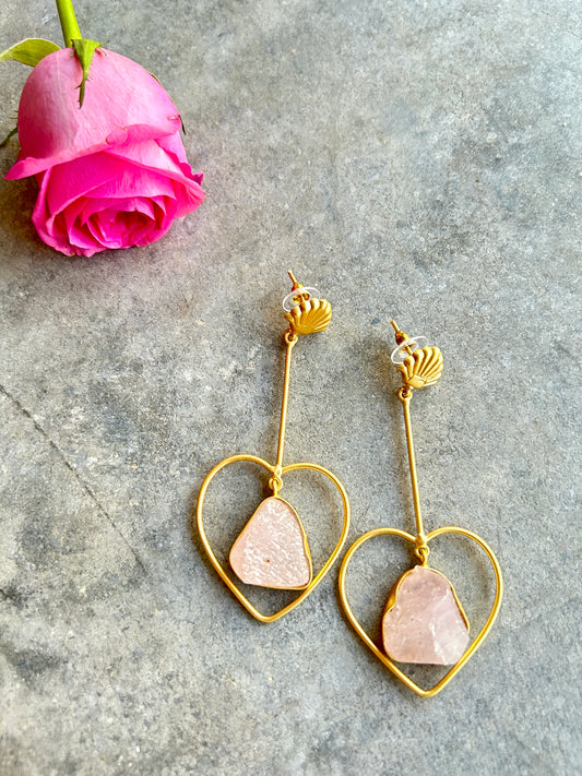 Rose Quartz Heart Beat Drops