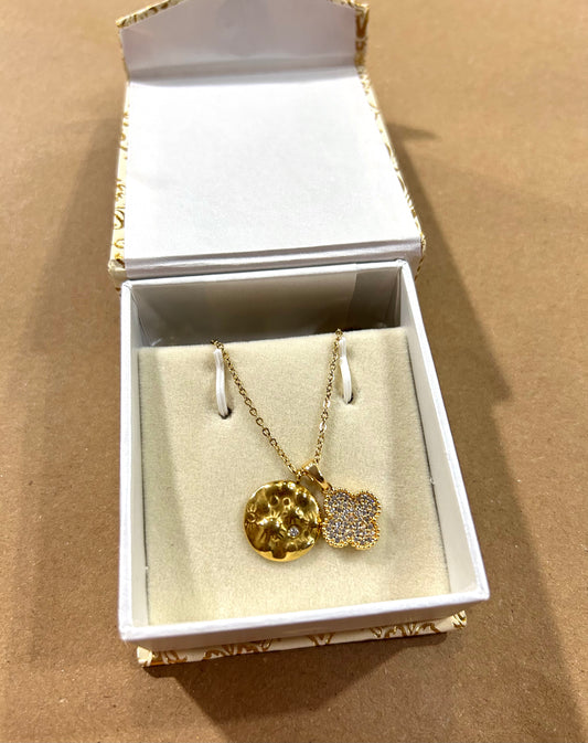 Clover N Moon Necklace