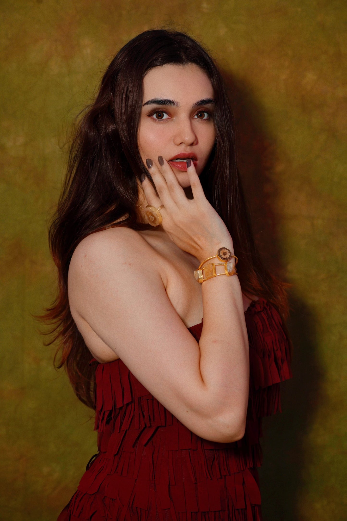Rust Gold Bracelet Stack
