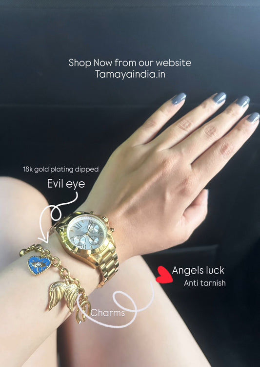 Evil Eye & Angels Luck bracelet