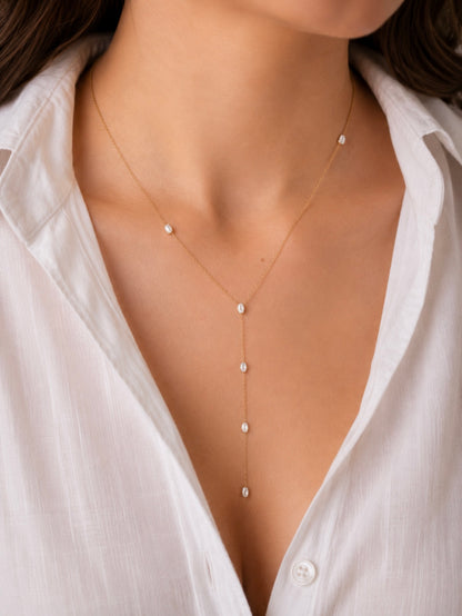 Pearls of Water Drop necklace