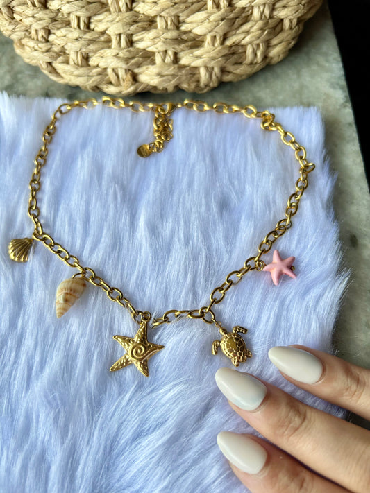 Sepia Charms Necklace